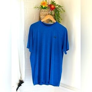 Under Armour Men’s Loose Fitting Blue Short Sleeve Heatgear Shirt Size Large